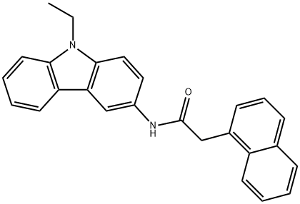 N-(9-ethyl-9H-carbazol-3-yl)-2-(1-naphthyl)acetamide Struktur