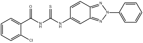 N-(2-chlorobenzoyl)-N'-(2-phenyl-2H-1,2,3-benzotriazol-5-yl)thiourea Structure