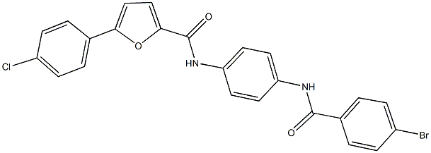 N-(4-{[(4-bromophenyl)carbonyl]amino}phenyl)-5-(4-chlorophenyl)furan-2-carboxamide Struktur