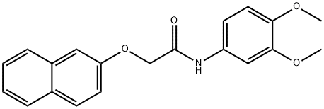 N-(3,4-dimethoxyphenyl)-2-(2-naphthyloxy)acetamide 化学構造式