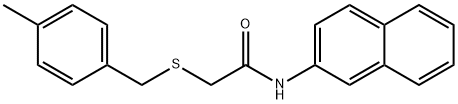 2-[(4-methylbenzyl)sulfanyl]-N-(2-naphthyl)acetamide 化学構造式