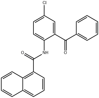 N-(2-benzoyl-4-chlorophenyl)-1-naphthamide 化学構造式