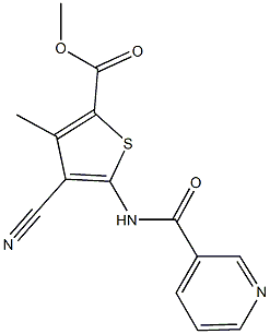 461416-26-2 methyl 4-cyano-3-methyl-5-[(3-pyridinylcarbonyl)amino]-2-thiophenecarboxylate