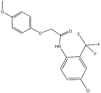 N-[4-chloro-2-(trifluoromethyl)phenyl]-2-(4-methoxyphenoxy)acetamide 化学構造式