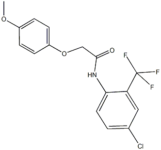 N-[4-chloro-2-(trifluoromethyl)phenyl]-2-(4-methoxyphenoxy)acetamide Structure