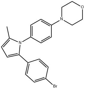 4-{4-[2-(4-bromophenyl)-5-methyl-1H-pyrrol-1-yl]phenyl}morpholine Structure