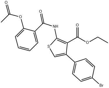 ethyl 2-{[2-(acetyloxy)benzoyl]amino}-4-(4-bromophenyl)-3-thiophenecarboxylate Structure