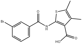 2-[(3-bromobenzoyl)amino]-4,5-dimethyl-3-thiophenecarboxylic acid,461438-40-4,结构式