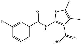 2-[(3-bromobenzoyl)amino]-4,5-dimethyl-3-thiophenecarboxylic acid Structure