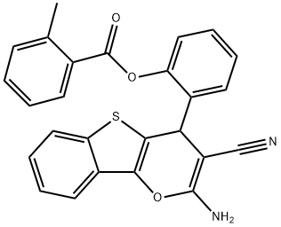 2-(2-amino-3-cyano-4H-[1]benzothieno[3,2-b]pyran-4-yl)phenyl 2-methylbenzoate|