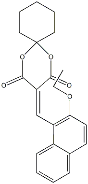 3-[(2-ethoxy-1-naphthyl)methylene]-1,5-dioxaspiro[5.5]undecane-2,4-dione Struktur