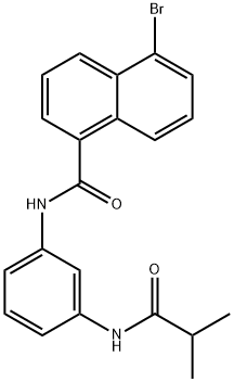 5-bromo-N-[3-(isobutyrylamino)phenyl]-1-naphthamide,461646-80-0,结构式