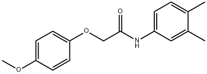 N-(3,4-dimethylphenyl)-2-(4-methoxyphenoxy)acetamide 结构式