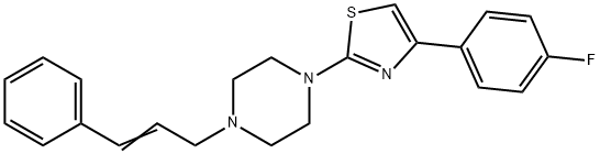1-cinnamyl-4-[4-(4-fluorophenyl)-1,3-thiazol-2-yl]piperazine,461662-51-1,结构式