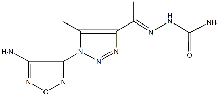 1-[1-(4-amino-1,2,5-oxadiazol-3-yl)-5-methyl-1H-1,2,3-triazol-4-yl]ethanone semicarbazone Structure