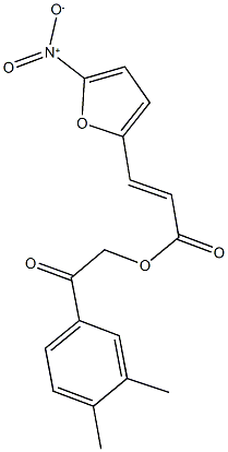 2-(3,4-dimethylphenyl)-2-oxoethyl 3-{5-nitro-2-furyl}acrylate,461671-81-8,结构式