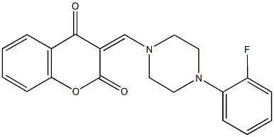 3-{[4-(2-fluorophenyl)-1-piperazinyl]methylene}-2H-chromene-2,4(3H)-dione|