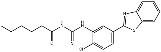 N-[5-(1,3-benzothiazol-2-yl)-2-chlorophenyl]-N'-hexanoylthiourea Struktur
