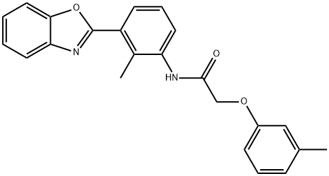 N-[3-(1,3-benzoxazol-2-yl)-2-methylphenyl]-2-(3-methylphenoxy)acetamide Struktur