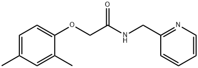 2-(2,4-dimethylphenoxy)-N-(pyridin-2-ylmethyl)acetamide 结构式