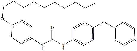 N-[4-(decyloxy)phenyl]-N'-[4-(4-pyridinylmethyl)phenyl]urea 化学構造式