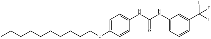 N-[4-(decyloxy)phenyl]-N'-[3-(trifluoromethyl)phenyl]urea Struktur