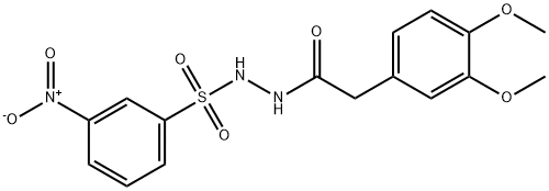 N'-[(3,4-dimethoxyphenyl)acetyl]-3-nitrobenzenesulfonohydrazide 化学構造式