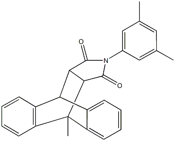 17-(3,5-dimethylphenyl)-1-methyl-17-azapentacyclo[6.6.5.0~2,7~.0~9,14~.0~15,19~]nonadeca-2,4,6,9,11,13-hexaene-16,18-dione,462083-87-0,结构式