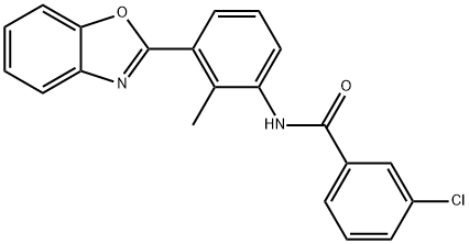 N-[3-(1,3-benzoxazol-2-yl)-2-methylphenyl]-3-chlorobenzamide Structure
