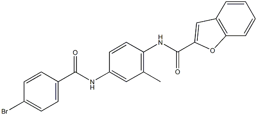 N-{4-[(4-bromobenzoyl)amino]-2-methylphenyl}-1-benzofuran-2-carboxamide Struktur