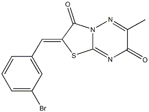 2-(3-bromobenzylidene)-6-methyl-7H-[1,3]thiazolo[3,2-b][1,2,4]triazine-3,7(2H)-dione Structure