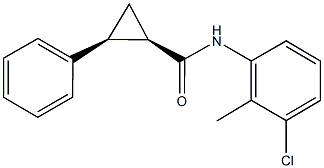 N-(3-chloro-2-methylphenyl)-2-phenylcyclopropanecarboxamide,465537-71-7,结构式