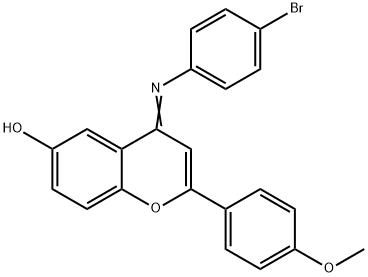 4-[(4-bromophenyl)imino]-2-(4-methoxyphenyl)-4H-chromen-6-ol,466676-48-2,结构式