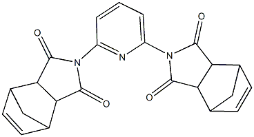 4-[6-(3,5-dioxo-4-azatricyclo[5.2.1.0~2,6~]dec-8-en-4-yl)pyridin-2-yl]-4-azatricyclo[5.2.1.0~2,6~]dec-8-ene-3,5-dione Structure