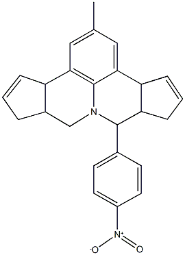7-{4-nitrophenyl}-2-methyl-3b,6,6a,7,9,9a,10,12a-octahydrocyclopenta[c]cyclopenta[4,5]pyrido[3,2,1-ij]quinoline,467445-93-8,结构式