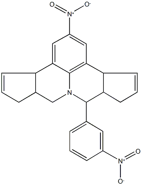 2-nitro-7-{3-nitrophenyl}-3b,6,6a,7,9,9a,10,12a-octahydrocyclopenta[c]cyclopenta[4,5]pyrido[3,2,1-ij]quinoline,467446-73-7,结构式