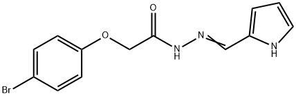 2-(4-bromophenoxy)-N'-(1H-pyrrol-2-ylmethylene)acetohydrazide 结构式