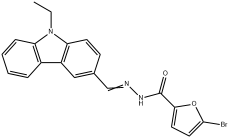 5-bromo-N'-[(9-ethyl-9H-carbazol-3-yl)methylene]-2-furohydrazide Structure