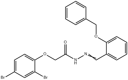 N'-[2-(benzyloxy)benzylidene]-2-(2,4-dibromophenoxy)acetohydrazide Structure