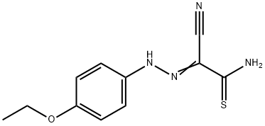 2-cyano-2-[(4-ethoxyphenyl)hydrazono]ethanethioamide Structure