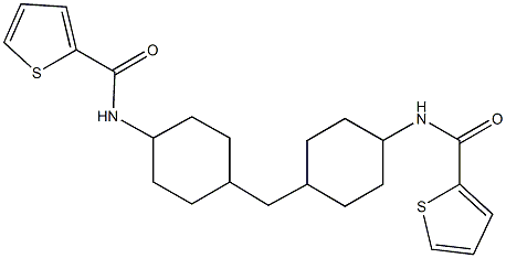 N-[4-({4-[(thien-2-ylcarbonyl)amino]cyclohexyl}methyl)cyclohexyl]thiophene-2-carboxamide Struktur