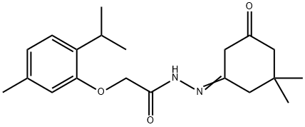 N'-(3,3-dimethyl-5-oxocyclohexylidene)-2-(2-isopropyl-5-methylphenoxy)acetohydrazide 结构式