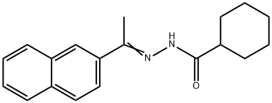 N'-[1-(2-naphthyl)ethylidene]cyclohexanecarbohydrazide 化学構造式