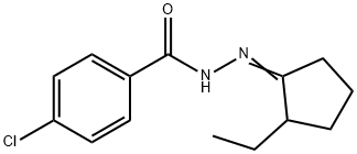 4-chloro-N'-(2-ethylcyclopentylidene)benzohydrazide,468759-52-6,结构式