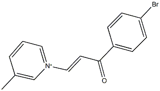 1-[3-(4-bromophenyl)-3-oxo-1-propenyl]-3-methylpyridinium Structure