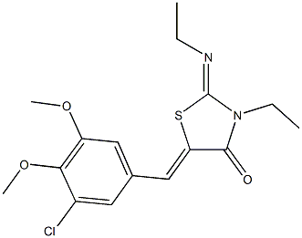 469896-38-6 5-(3-chloro-4,5-dimethoxybenzylidene)-3-ethyl-2-(ethylimino)-1,3-thiazolidin-4-one