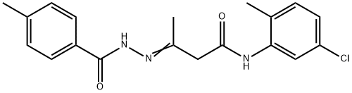 N-(5-chloro-2-methylphenyl)-3-[(4-methylbenzoyl)hydrazono]butanamide|