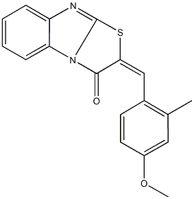 2-(4-methoxy-2-methylbenzylidene)[1,3]thiazolo[3,2-a]benzimidazol-3(2H)-one Structure