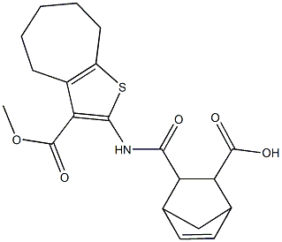 470472-65-2 3-({[3-(methoxycarbonyl)-5,6,7,8-tetrahydro-4H-cyclohepta[b]thien-2-yl]amino}carbonyl)bicyclo[2.2.1]hept-5-ene-2-carboxylic acid