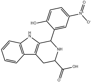 1-{2-hydroxy-5-nitrophenyl}-2,3,4,9-tetrahydro-1H-beta-carboline-3-carboxylic acid,470687-16-2,结构式